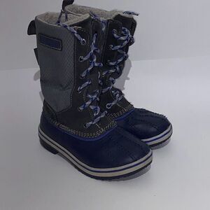 L.L. Bean Kids' Blue TEK 2.5  Waterproof Primaloft 200 Lace Up Snow Boots Sz 12
